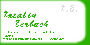 katalin berbuch business card